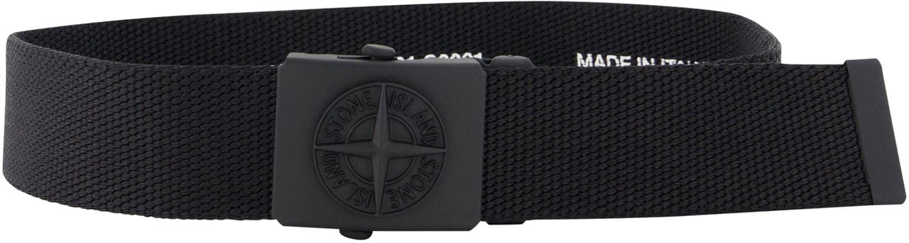 Stone Island Junior Stone Island Kinder Jongens Riem In Zwart Zwart