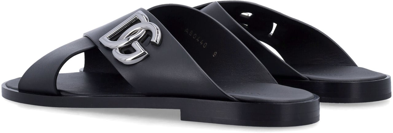 Dolce & Gabbana Leather Sandals Zwart