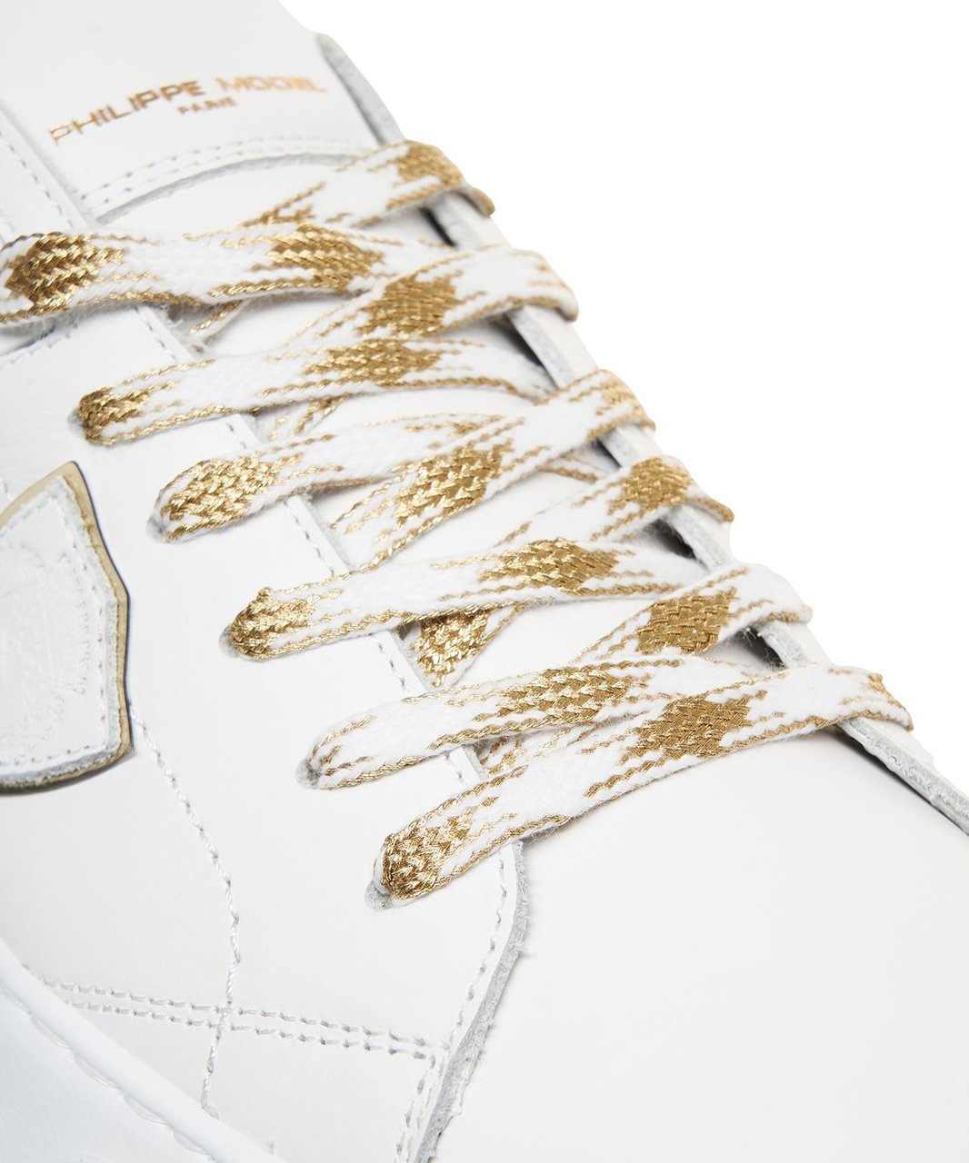 Philippe Model Philippe model temple leather sneakers color white/gold Wit