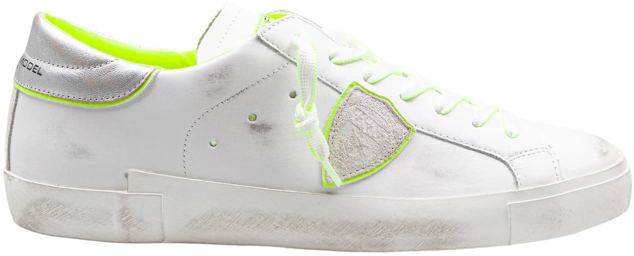 Philippe Model Philippe model prsx leather sneakers color white/yellow Wit