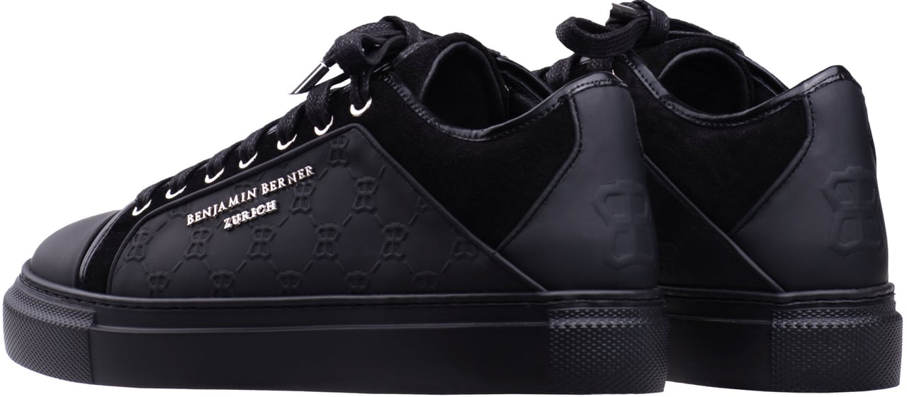 Benjamin Berner Odin Low Top Monogram Black Zwart