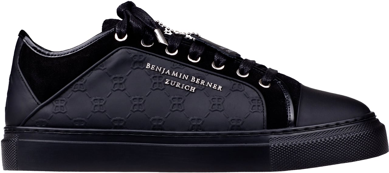 Benjamin Berner Odin Low Top Monogram Black Zwart