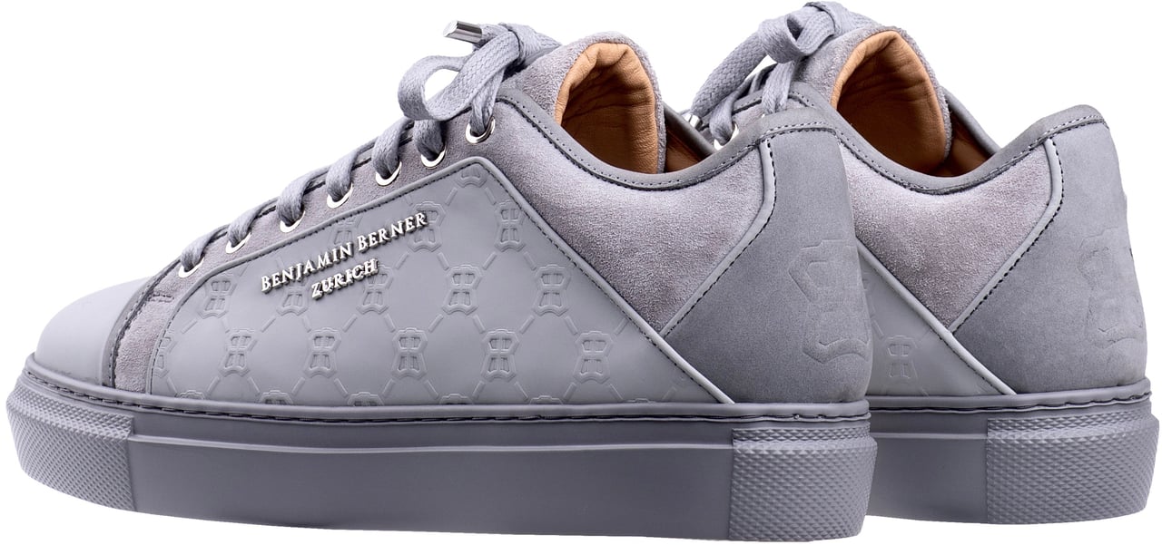 Benjamin Berner Odin Monogram Embossed Ice Grey Grijs