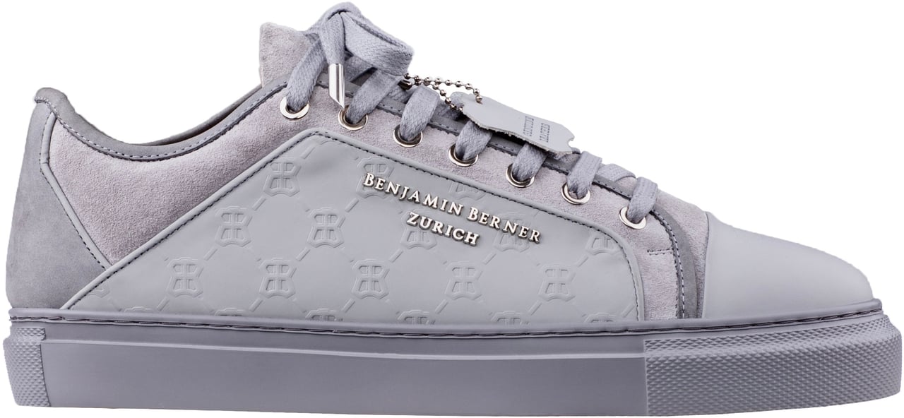 Benjamin Berner Odin Monogram Embossed Ice Grey Grijs