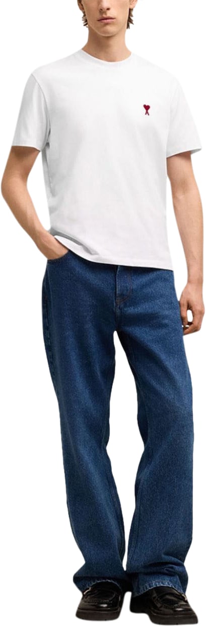 AMI Paris T Shirts & Polo's BFUTS035 724 Wit