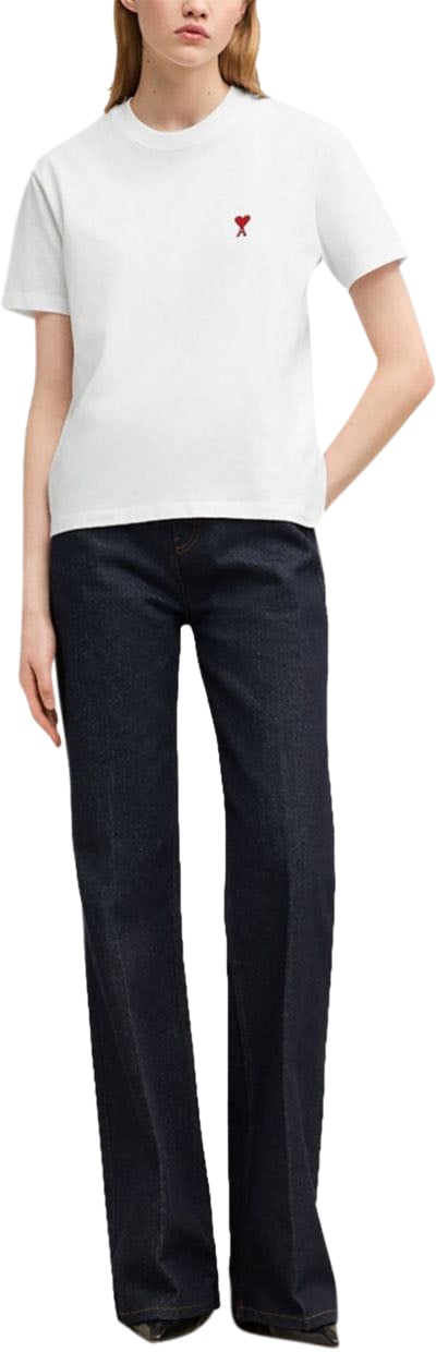 AMI Paris T Shirts & Polo's BFUTS035 724 Wit