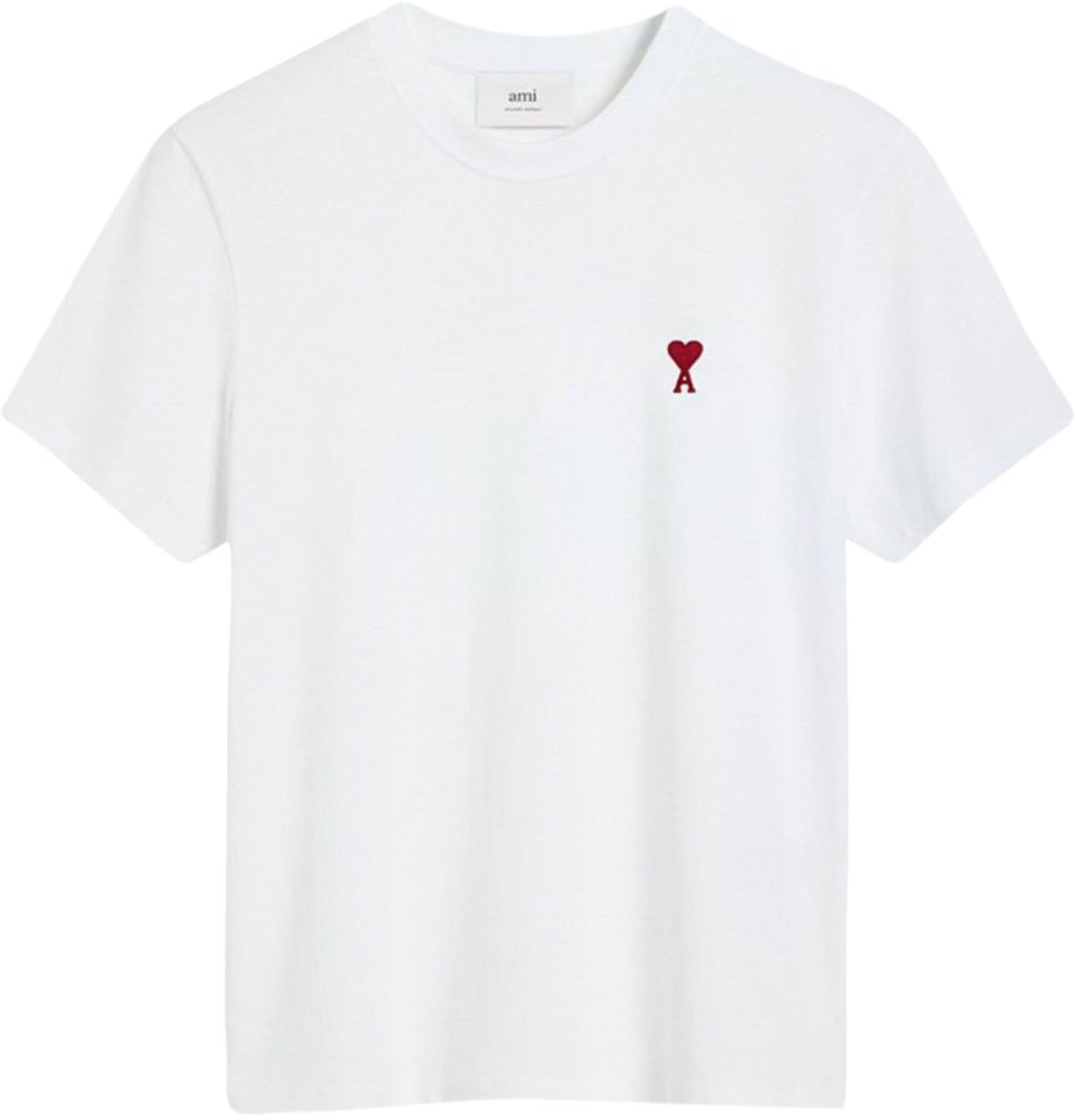 AMI Paris T Shirts & Polo's BFUTS035 724 Wit