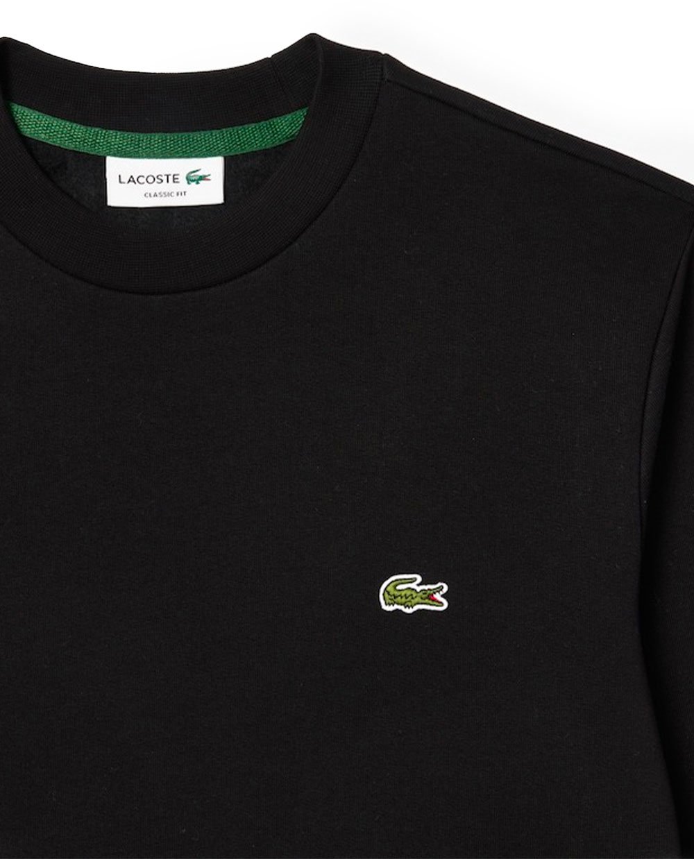 Lacoste sweatshirt molleton col rond Zwart