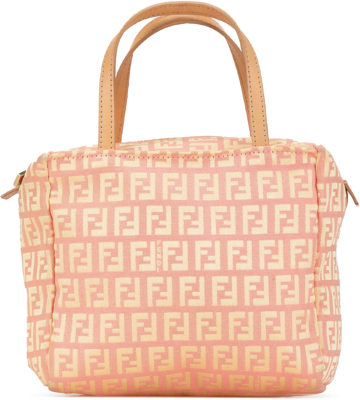 Fendi Mini Zucchino Canvas Handbag Roze