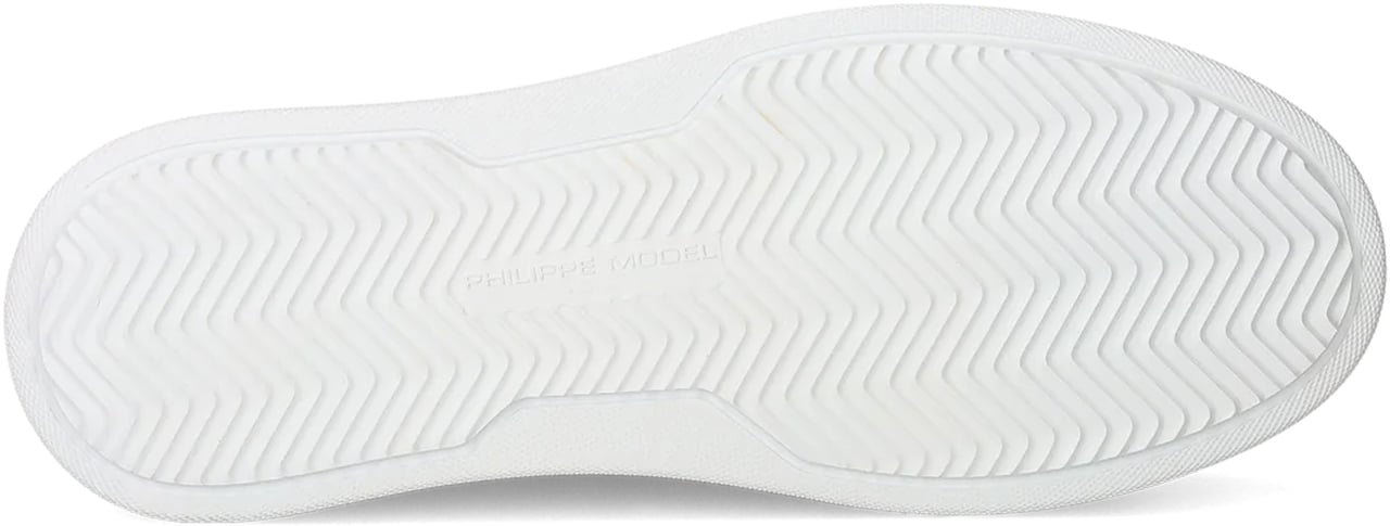 Philippe Model Philippe model sneakers temple low man in leather color white/grey Wit