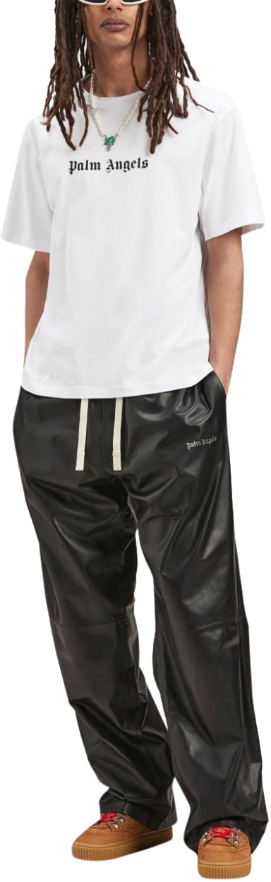 Palm Angels Logo Cotton T-shirt Zwart