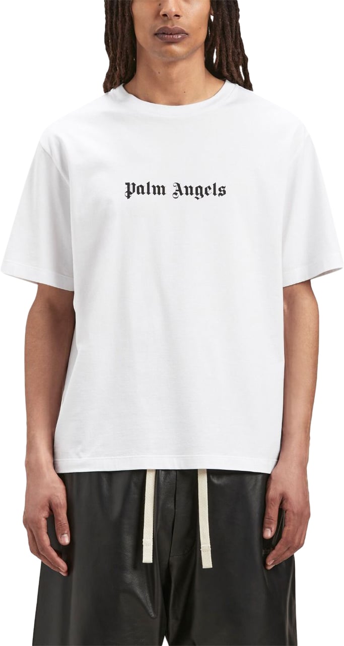 Palm Angels Logo Cotton T-shirt Zwart