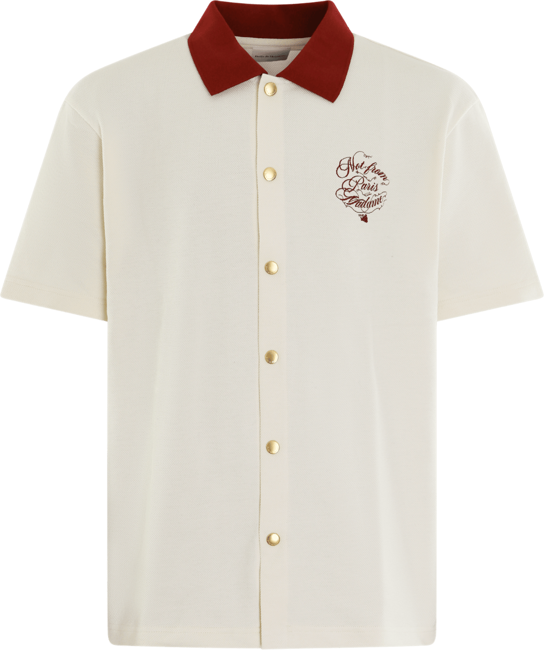 Drôle de Monsieur Heren Chemise Slogan Vignes Polo Wit Wit