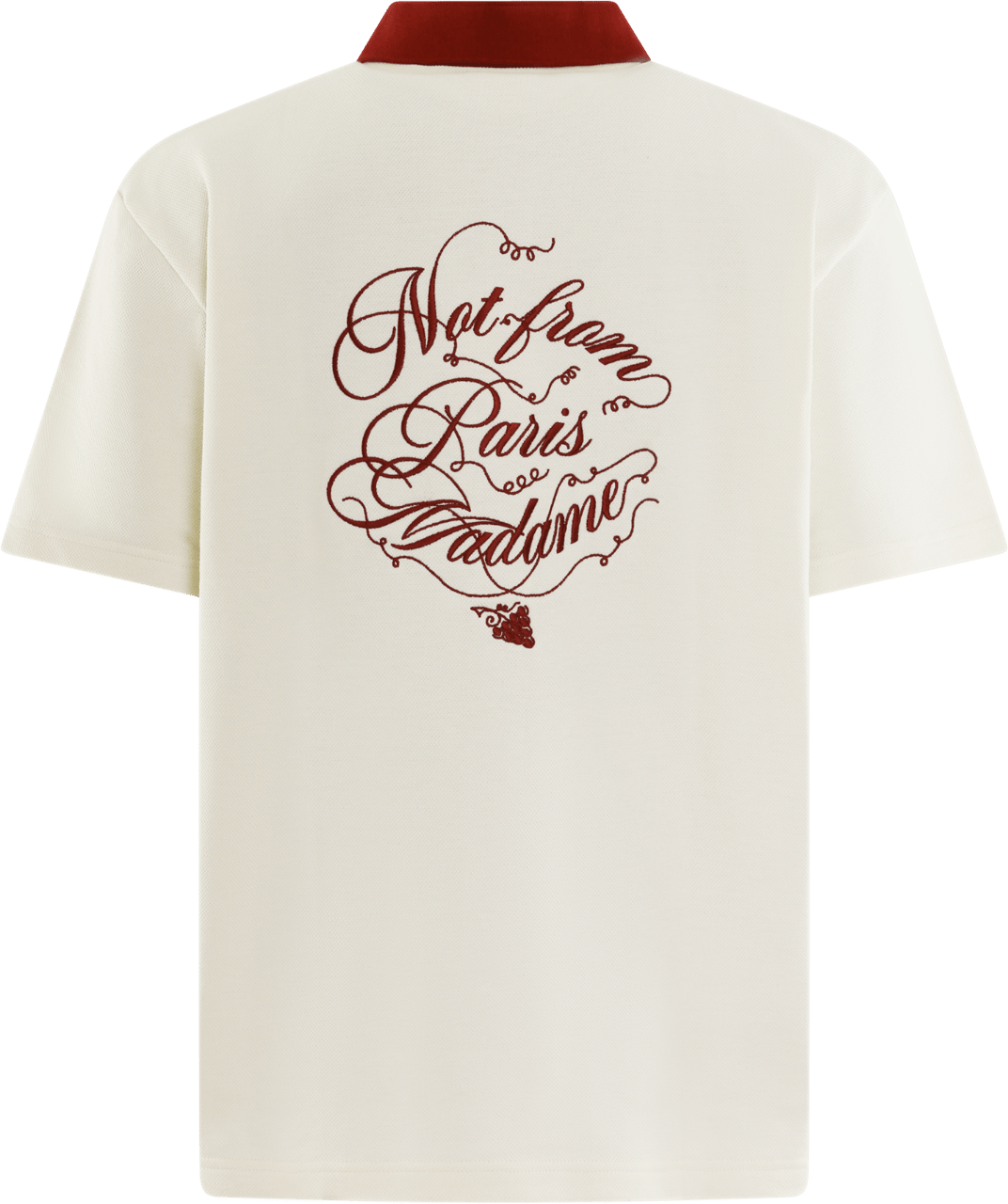 Drôle de Monsieur Heren Chemise Slogan Vignes Polo Wit Wit
