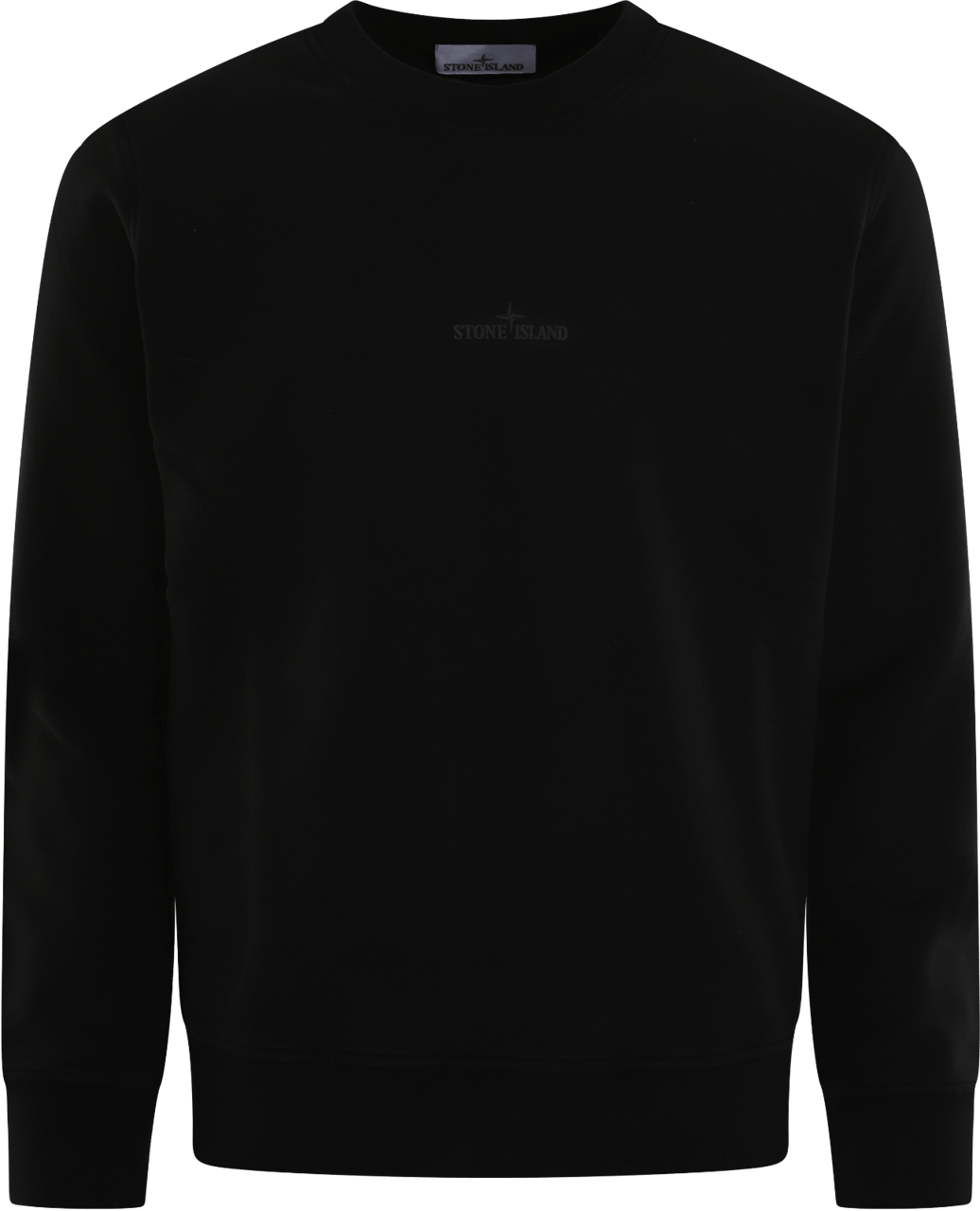 Stone Island Heren Logoprint Crew Neck Zwart Zwart