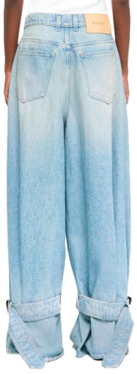 J.W. Anderson Buckled Cuff Jeans Light Blue Blauw