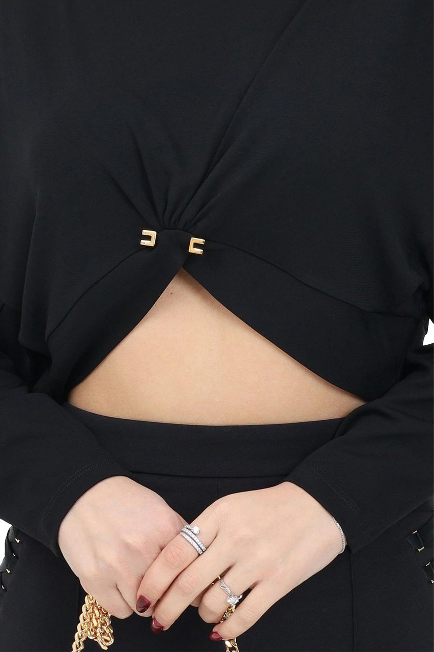 Elisabetta Franchi Sweaters Black Zwart