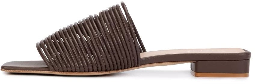 Peserico Ciabatte in Pelle Marrone Bruin