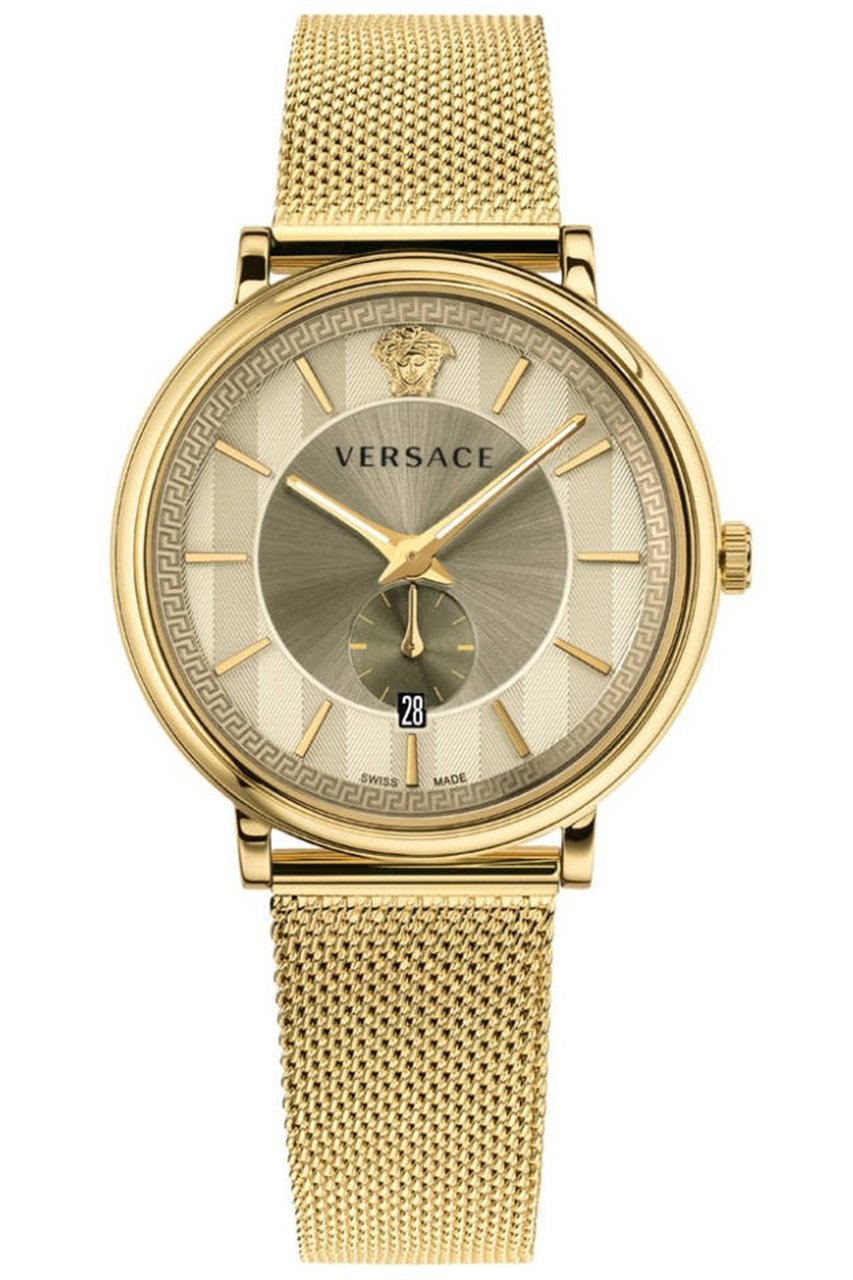 Versace VBQ070017 V-Circle heren horloge 42 mm Goud