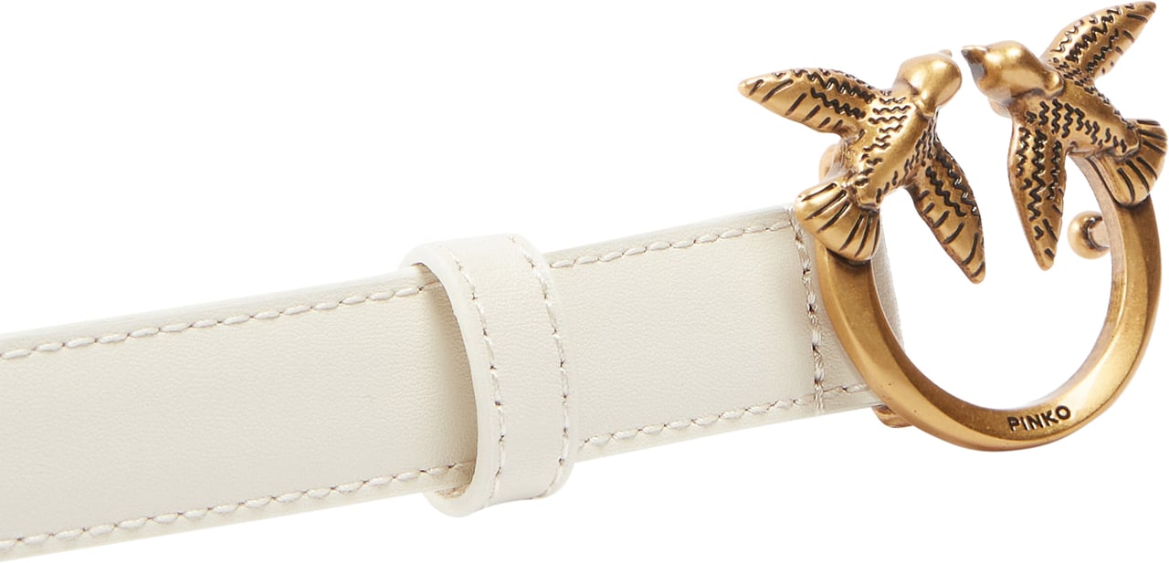Pinko Belts Bianco Setaantique Gold Goud