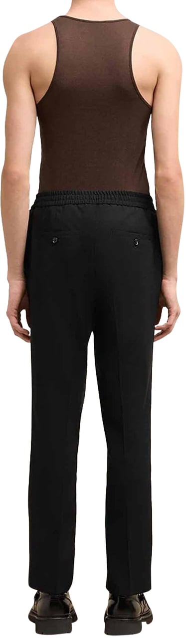 AMI Paris Formal Wide Leg Pants Zwart