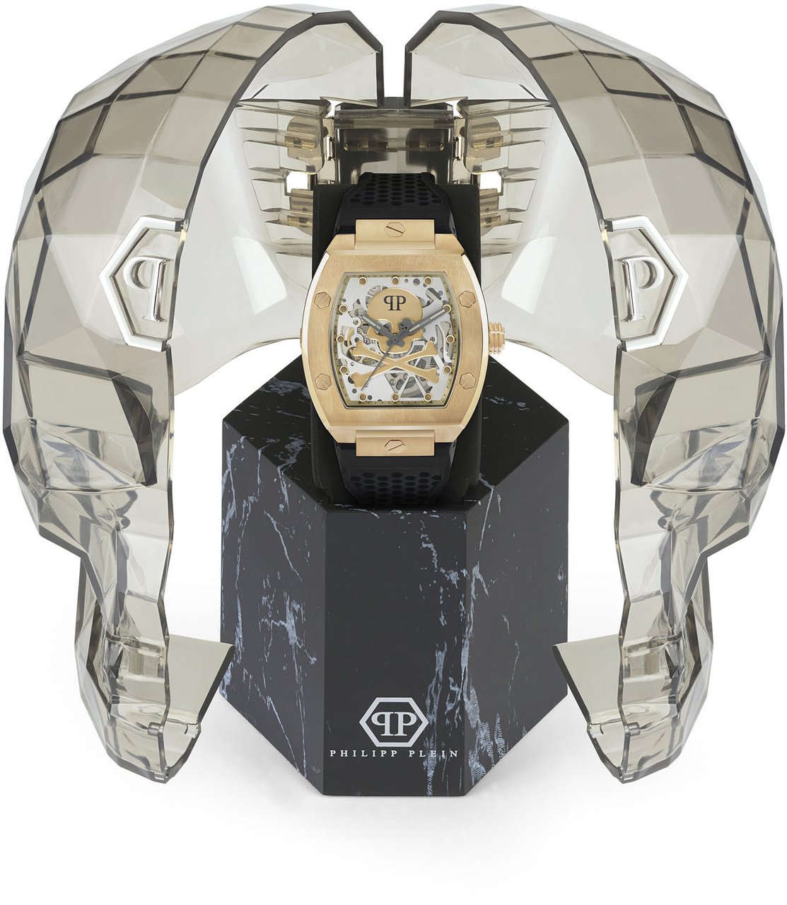 Philipp Plein PWBAA0321 The Skeleton horloge 44 mm Wit
