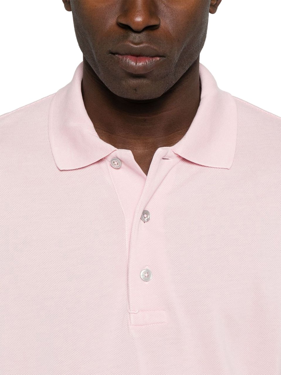 Tom Ford Polo Logo Pique Roze