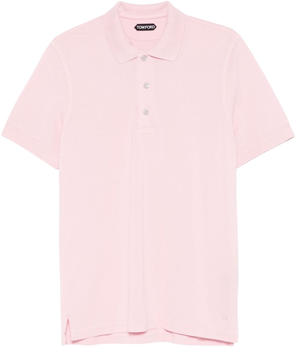 Tom Ford Polo Logo Pique Roze