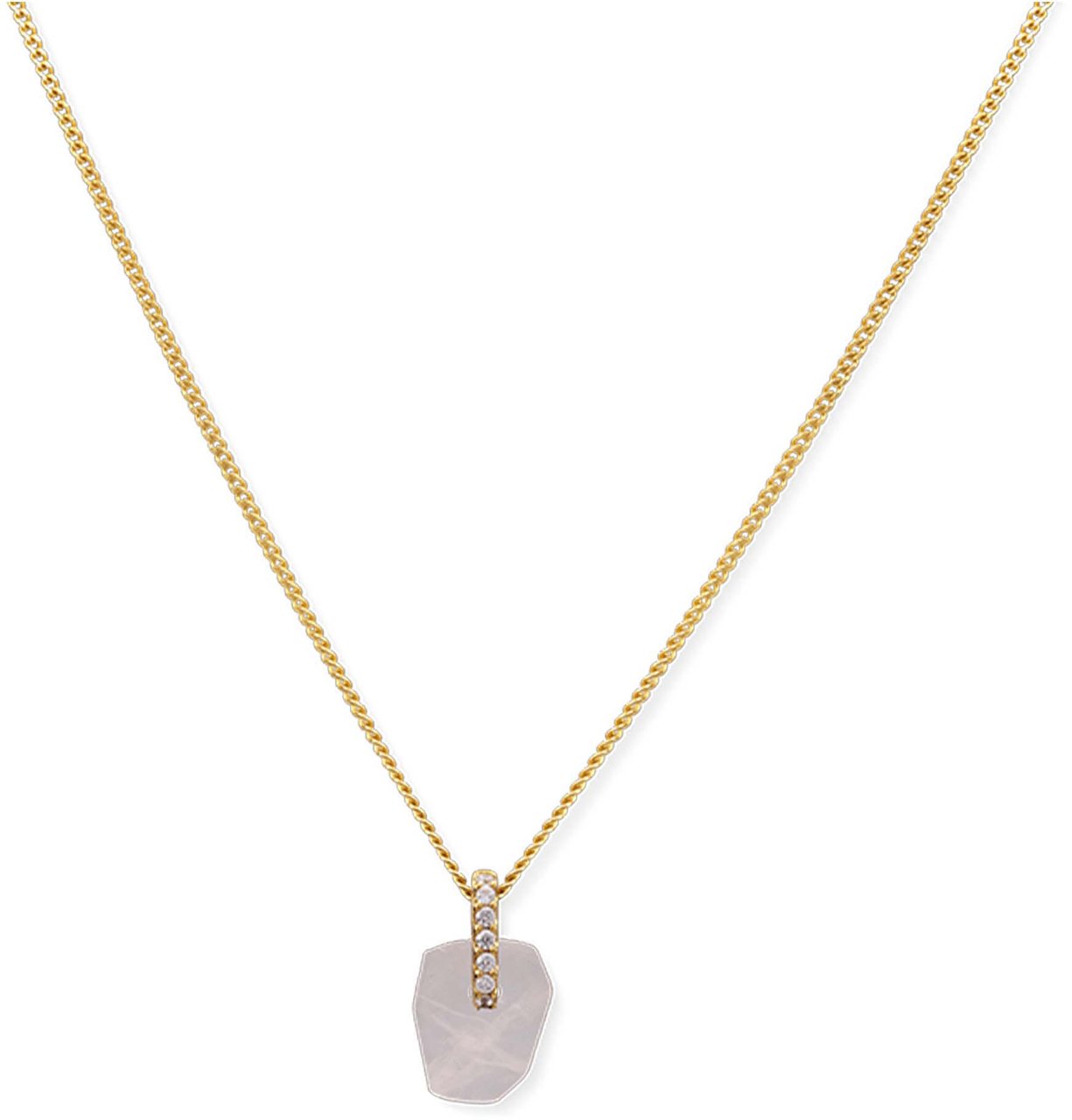 Vedder & Vedder Vedder & Vedder Kettingen Goud The Power Of Gemstone Rose Quartz Goud