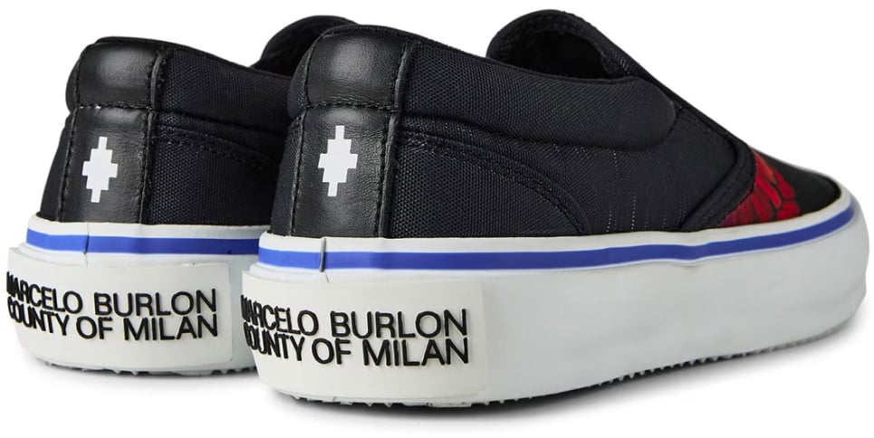 Marcelo Burlon Icon Wings Logo Slip-on Sneakers Zwart