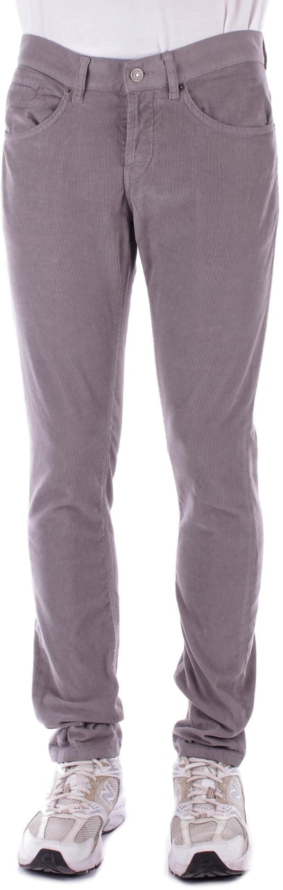 Dondup Trousers Light Grey Grijs