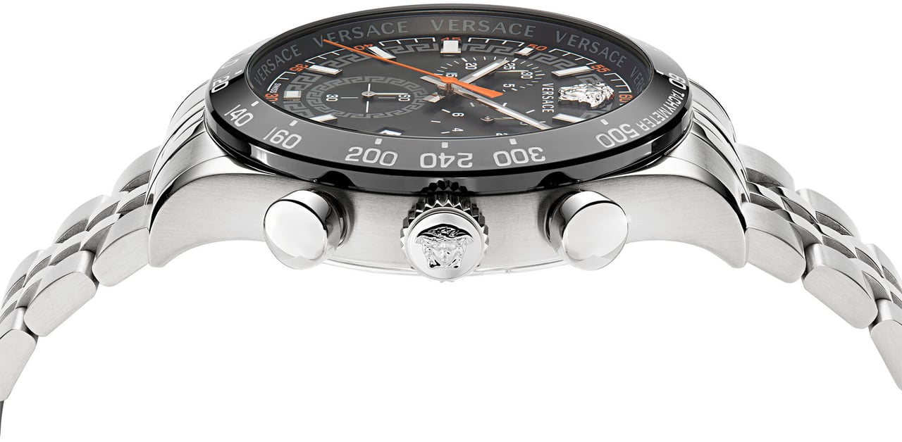 Versace VE2U00322 Hellenyium Chrono horloge 43 mm Zwart