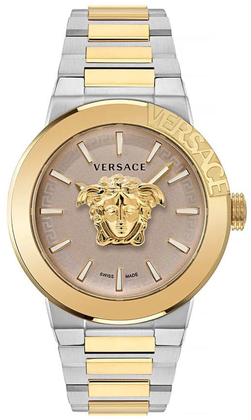 Versace VE7E00423 Medusa Infinite Gent horloge 43 mm Beige