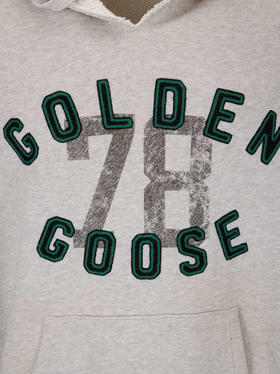 Golden Goose Hoodie with logo lettering 'Morman' Grijs