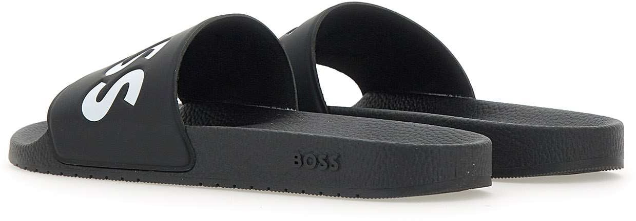 Boss Heren Slippers Zwart