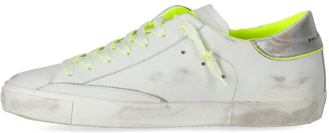 Philippe Model Philippe model prsx leather sneakers color white/yellow Wit