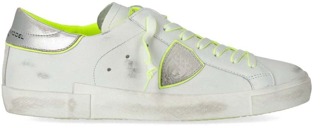 Philippe Model Philippe model prsx leather sneakers color white/yellow Wit