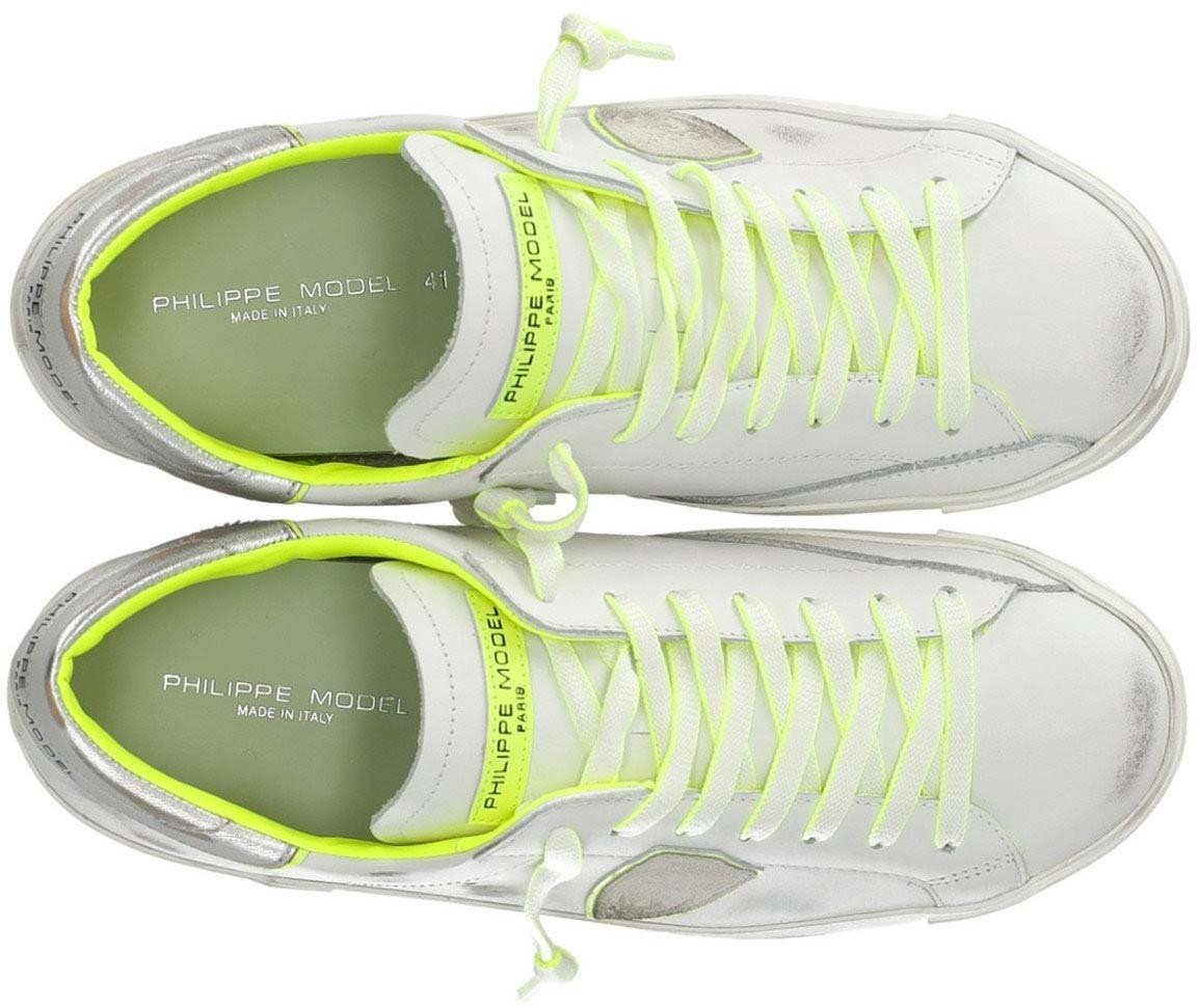 Philippe Model Philippe model prsx leather sneakers color white/yellow Wit
