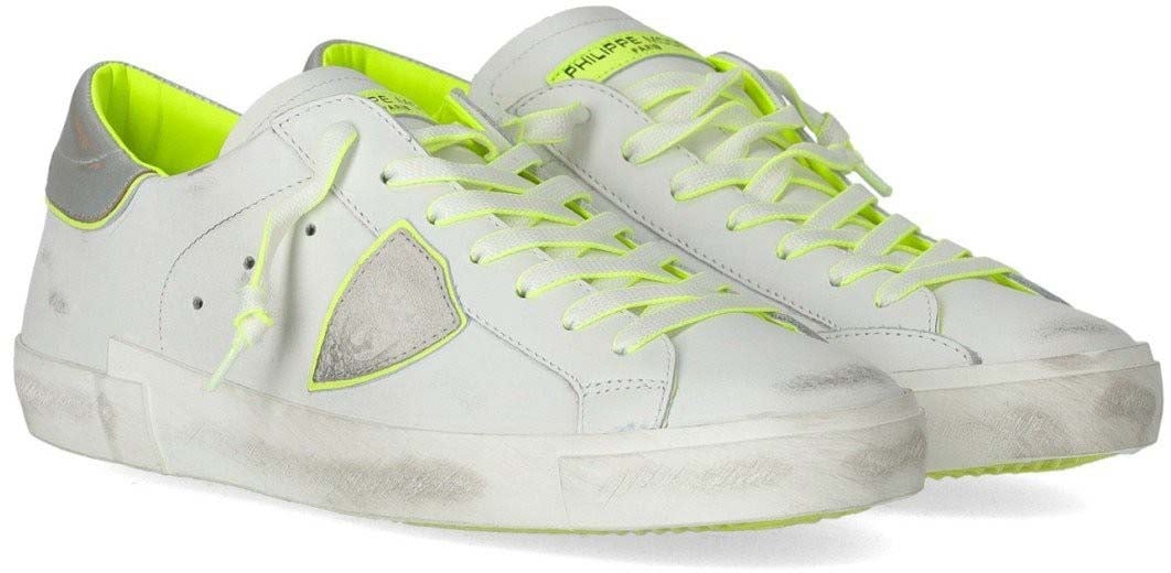 Philippe Model Philippe model prsx leather sneakers color white/yellow Wit