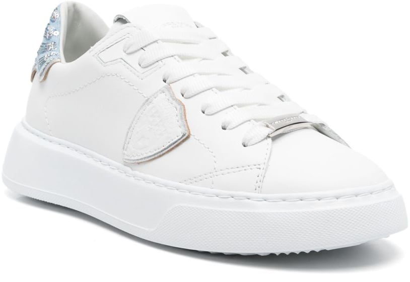 Philippe Model Sneakers Bianco Denim Blauw