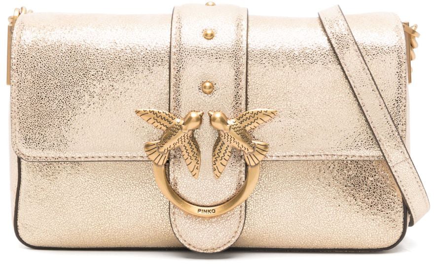 Pinko Borsa Love One Mini Slouchy Goud