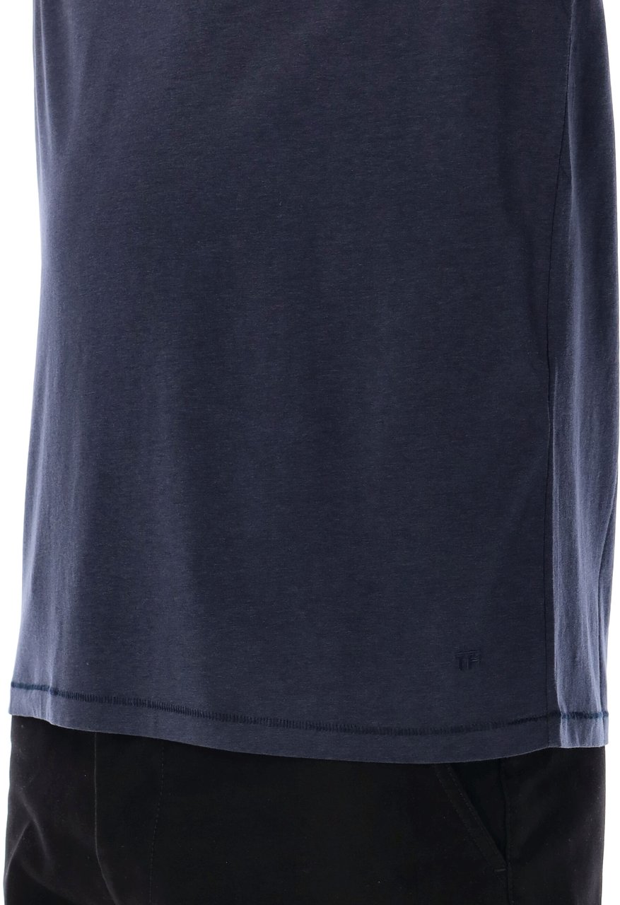 Tom Ford Cotton Logo T-shirt Blauw