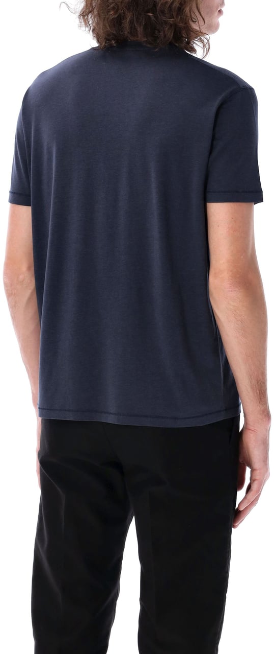 Tom Ford Cotton Logo T-shirt Blauw