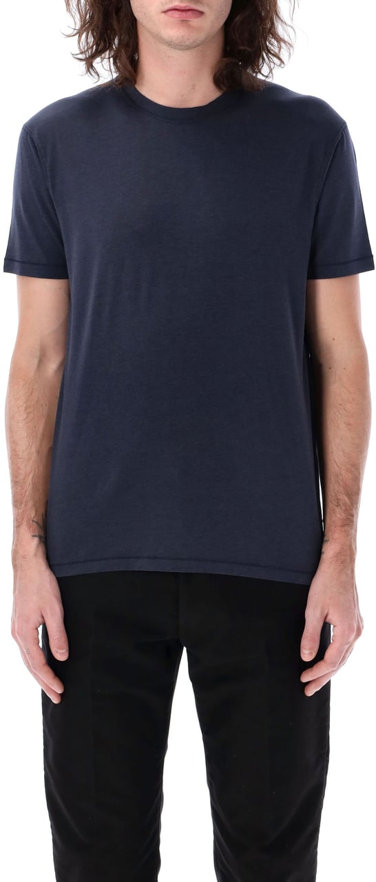 Tom Ford Cotton Logo T-shirt Blauw