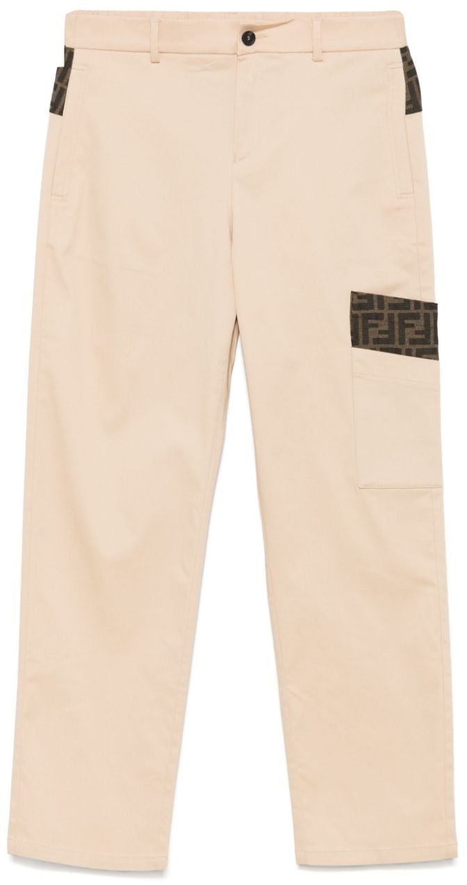Fendi Trousers Beige Beige