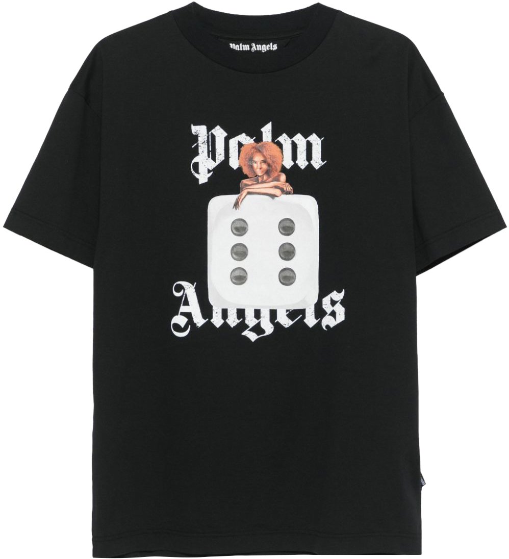 Palm Angels Holly Pin Up Tee Nero Zwart