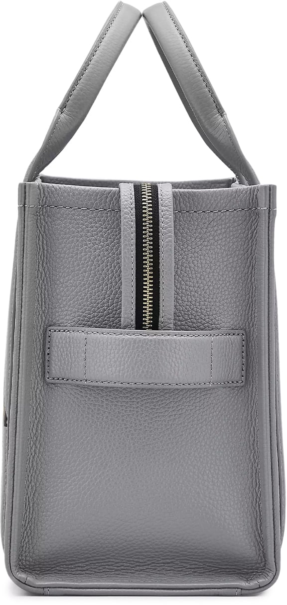 Marc Jacobs The Leather Medium Cement Handbag Gray Grijs