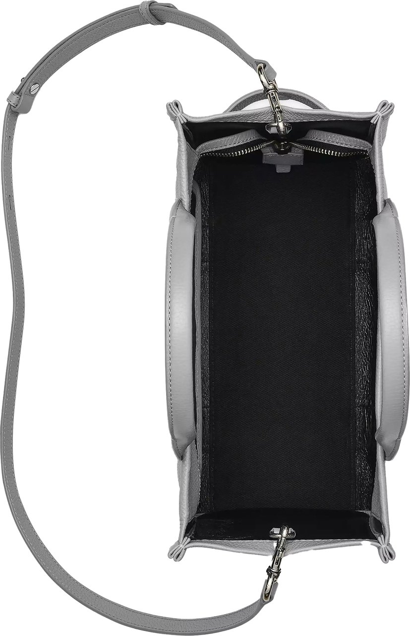 Marc Jacobs The Leather Medium Cement Handbag Gray Grijs