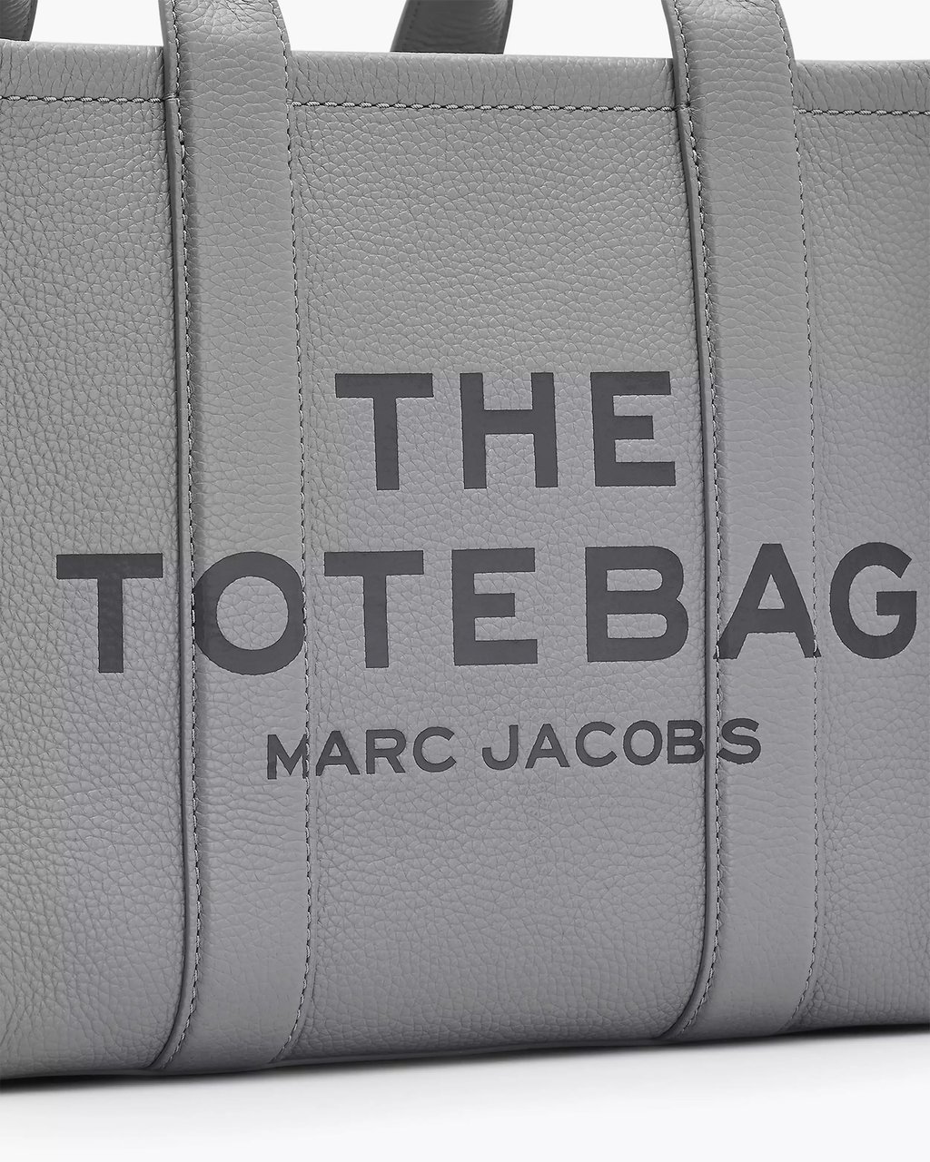Marc Jacobs The Leather Medium Cement Handbag Gray Grijs