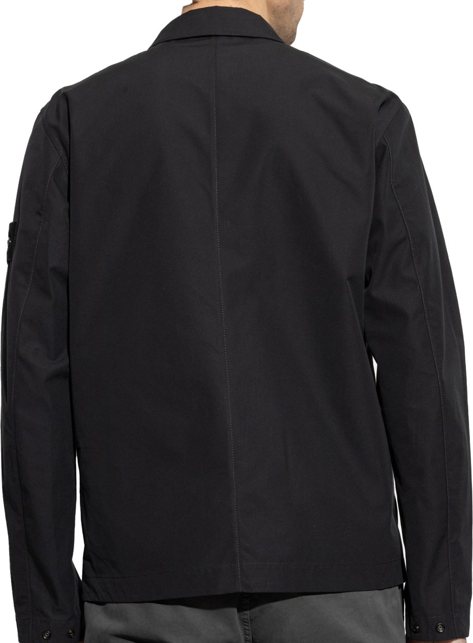 Stone Island shirtjacket shadow Zwart